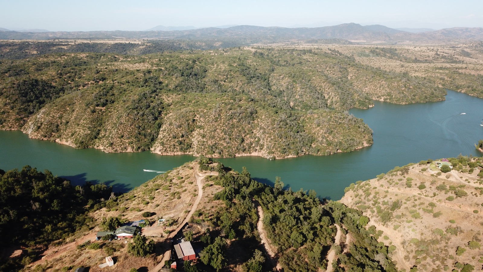 Vista aérea Lago Rapel